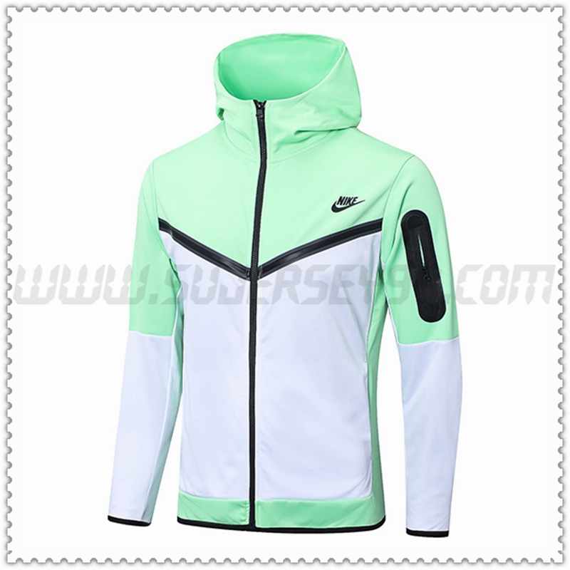 Chaqueta con Capucha NIKE Blanco/Verde 2022 2023