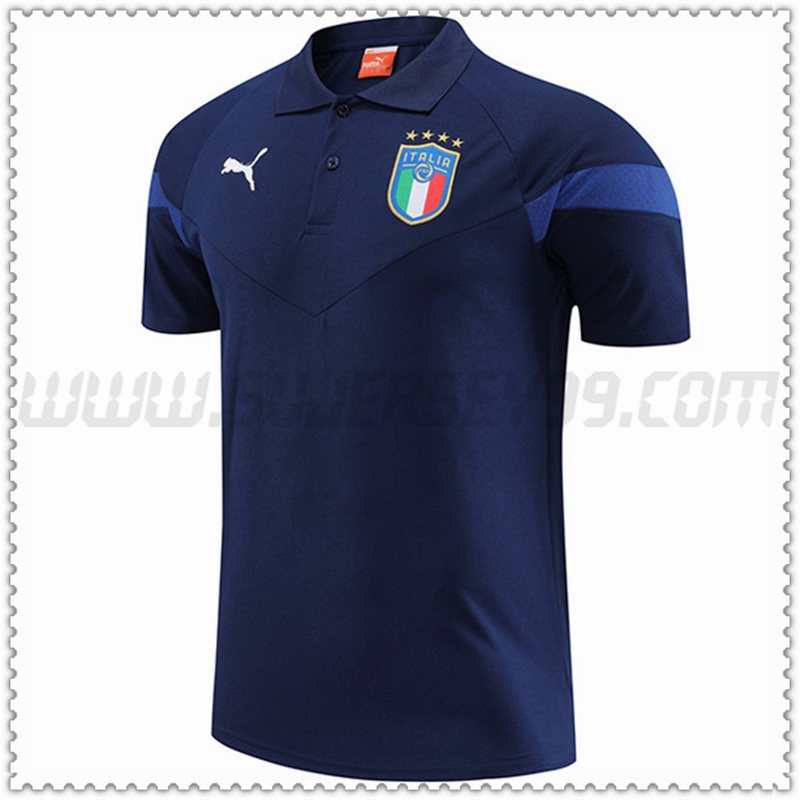 Polo Futbol Italia Azul Marino 2022 2023