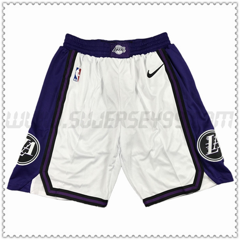 Pantalones Cortos NBA Los Angeles Lakers Blanco/Azul