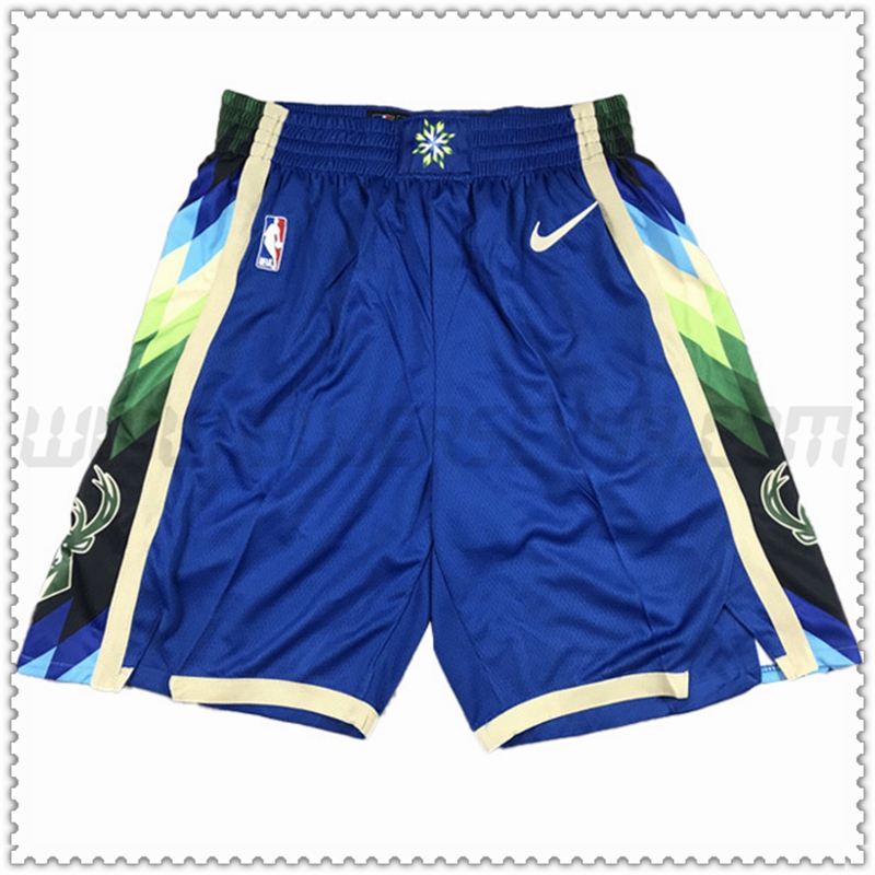 Pantalones Cortos NBA Milwaukee Bucks Azul