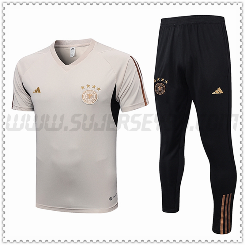 Camiseta Entrenamiento Alemania + Pantalones Gris Chiara 2022 2023