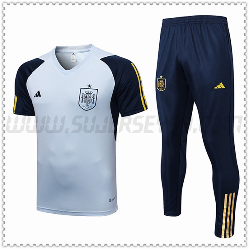 Camiseta Entrenamiento España + Pantalones Cielo azul 2022 2023