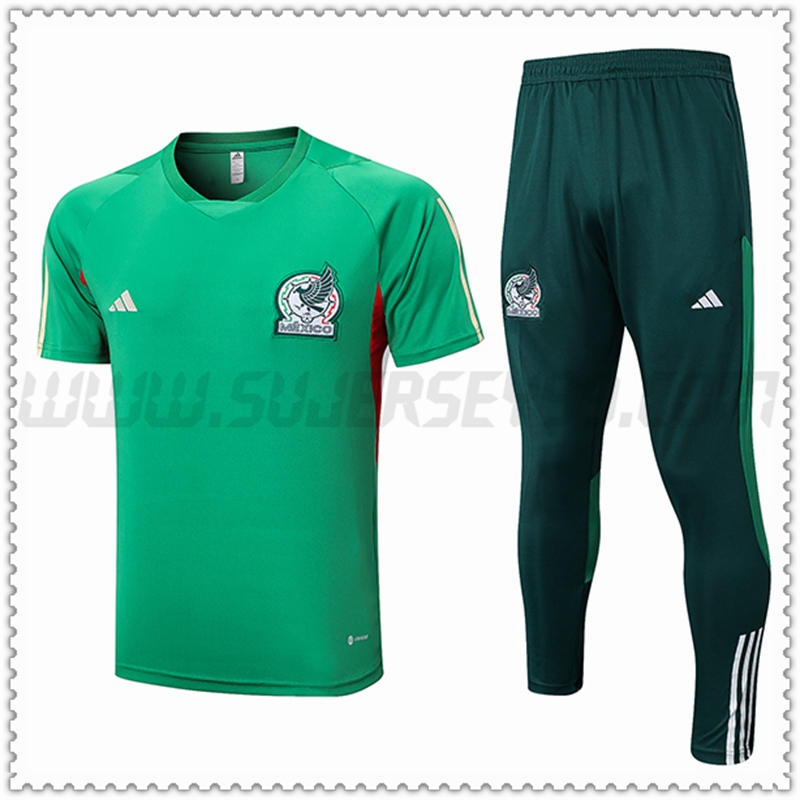 Camiseta Entrenamiento México + Pantalones Verde 2022 2023