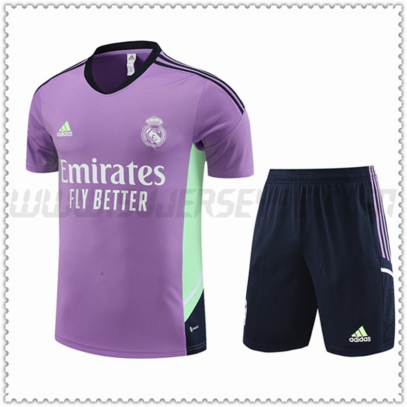 Camiseta Entrenamiento Real Madrid + Pantalones cortos Violeta 2022 2023