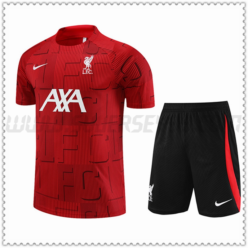 Camiseta Entrenamiento FC Liverpool + Pantalones cortos Rojo 2022 2023