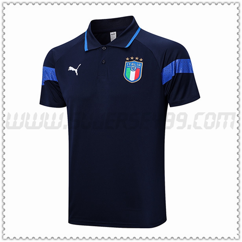 Polo Futbol Italia Azul marino 2022 2023