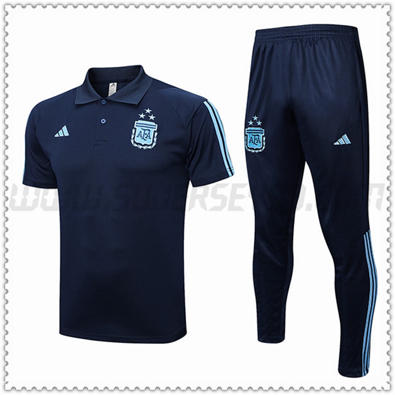 Polo Futbol Argentina + Pantalones Azul marino 2022 2023