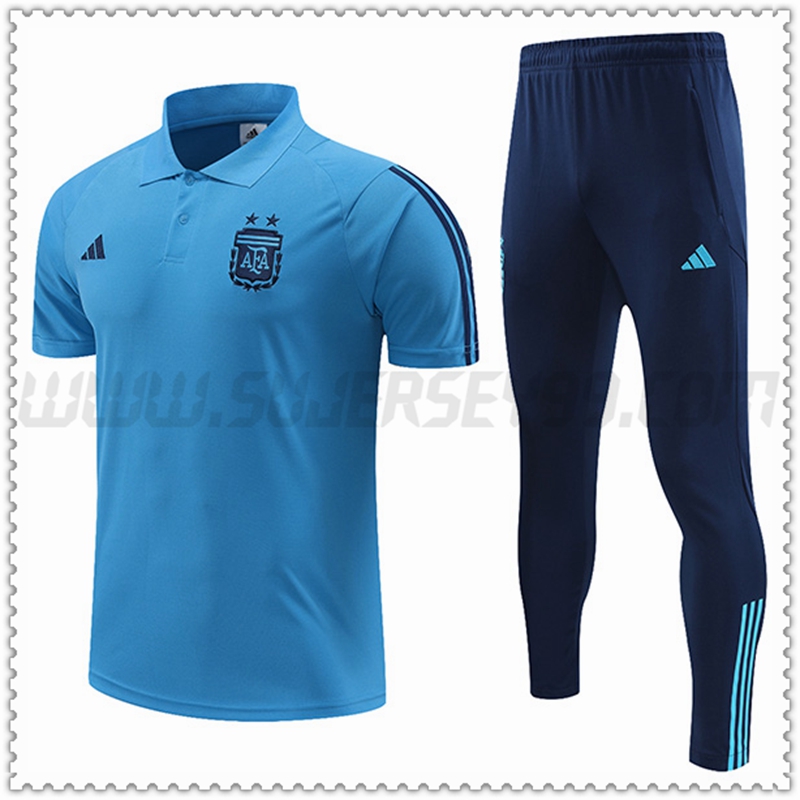 Polo Futbol Argentina + Pantalones Cielo azul 2022 2023