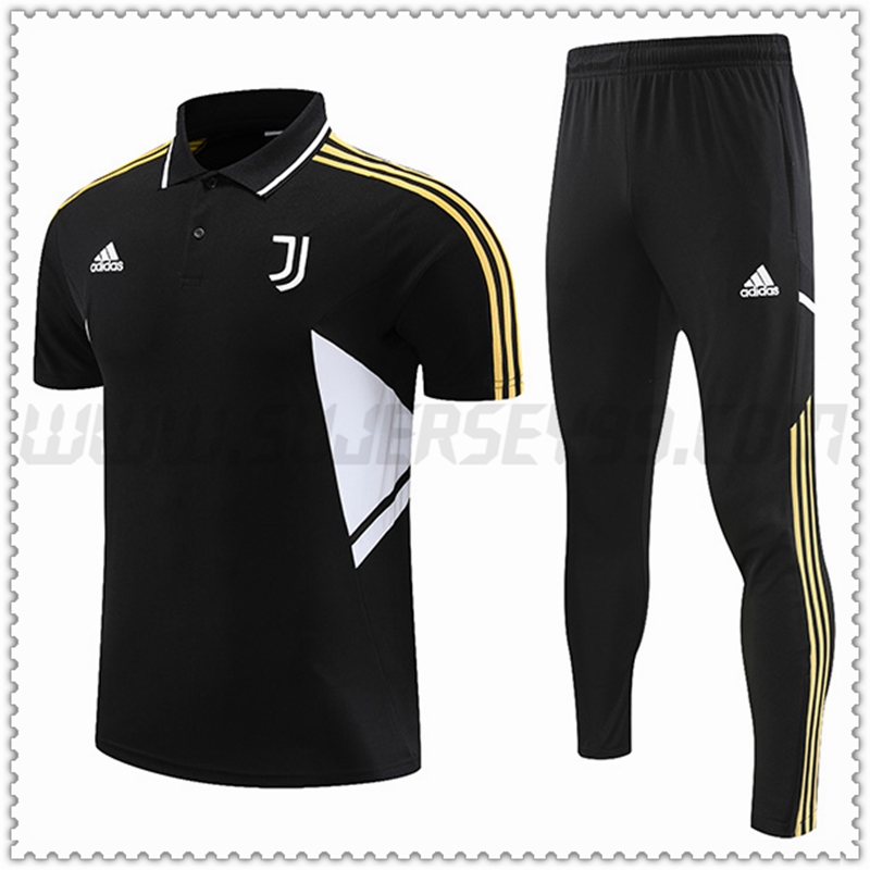 Polo Futbol Juventus + Pantalones Negro 2022 2023