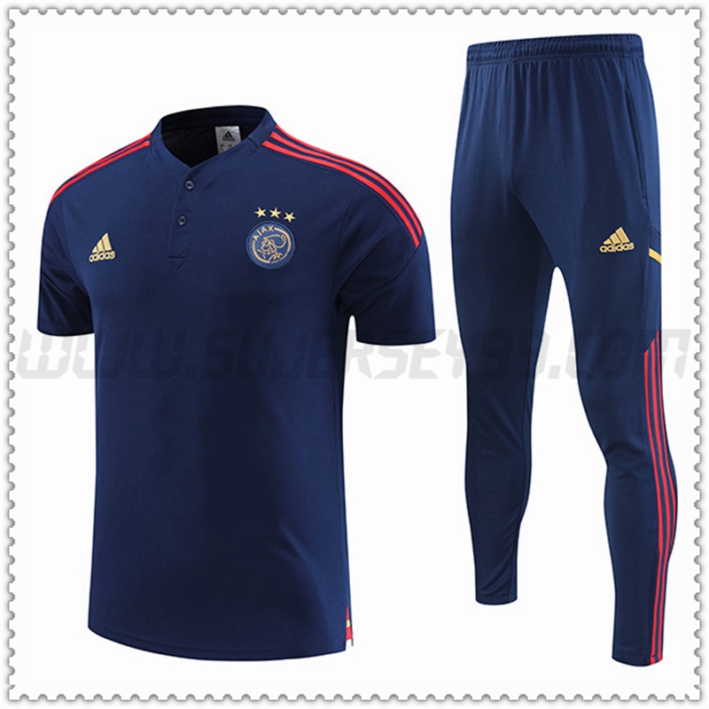 Polo Futbol AFC Ajax + Pantalones Azul marino 2022 2023