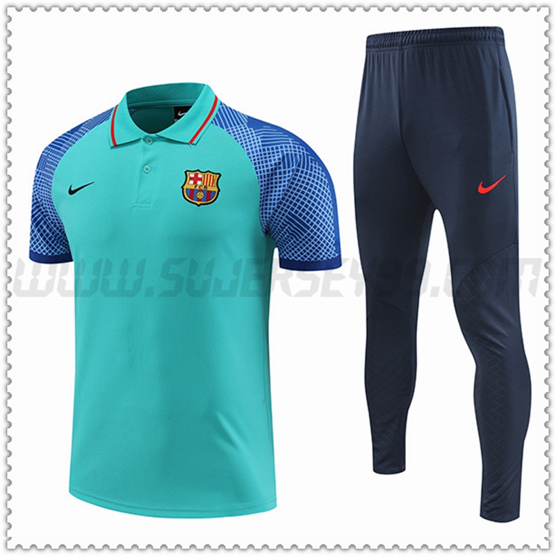 Polo Futbol FC Barcelona + Pantalones Verde 2022 2023