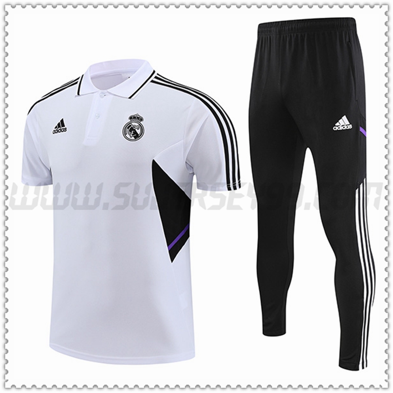 Polo Futbol Real Madrid + Pantalones Blanco 2022 2023