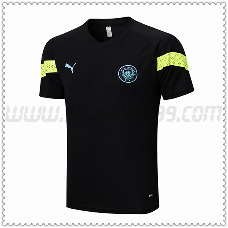 Camiseta Entrenamiento Manchester City Negro 2022 2023