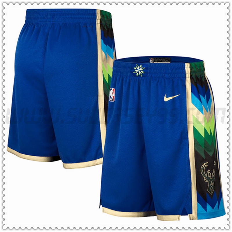 Pantalones cortos NBA Milwaukee Bucks Azul