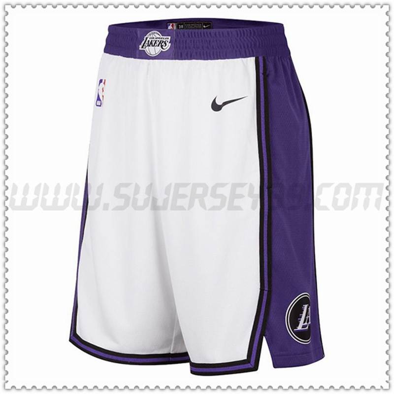 Pantalones cortos NBA Los Angeles Lakers Blanco/Violeta