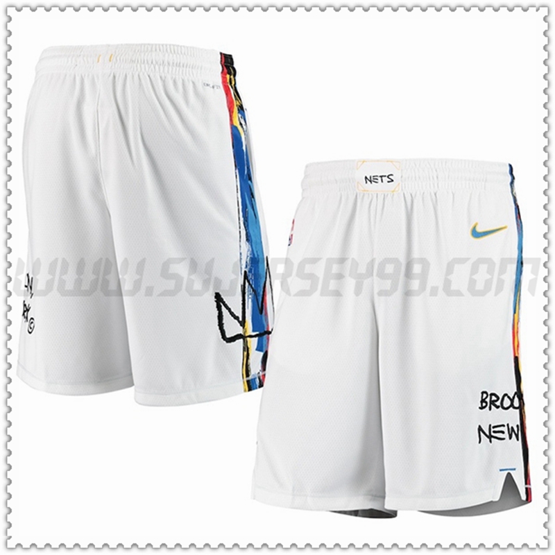 Pantalones cortos NBA Brooklyn Nets Blanco