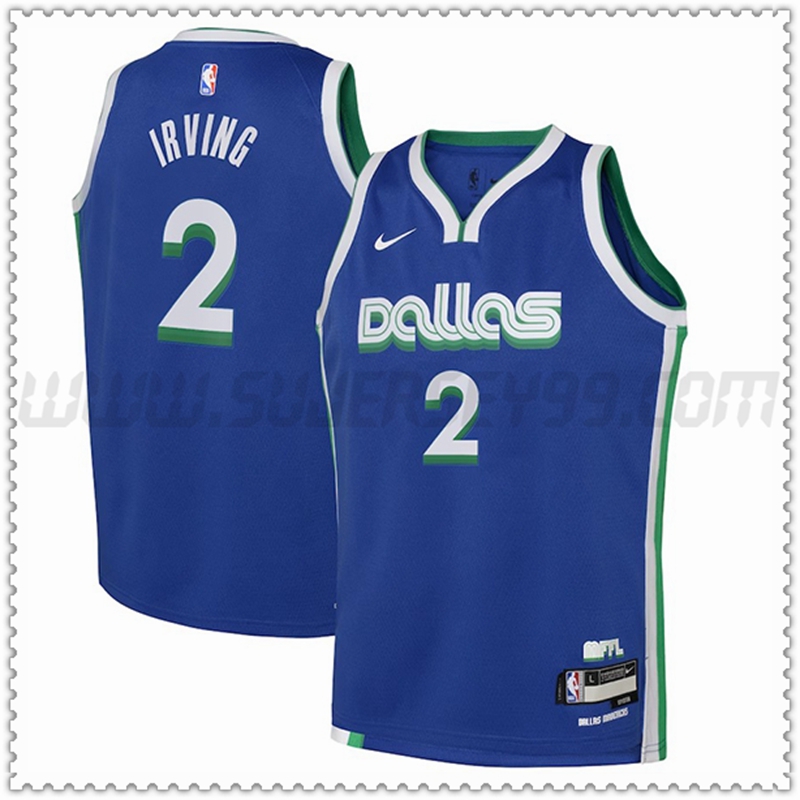 Camiseta Dallas Mavericks (IRVING #2) 2022/23 Azul Edición de la ciudad