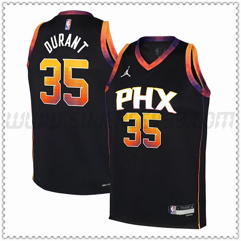 Camiseta Phoenix Suns (DURANT #35) 2022/23 Negro Edición de declaración