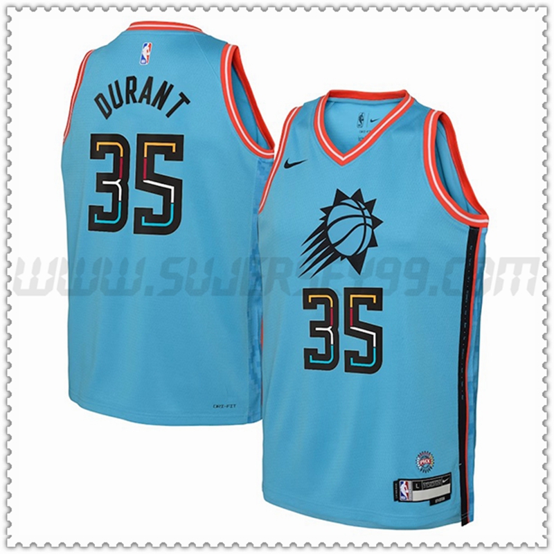 Camiseta Phoenix Suns (DURANT #35) 2022/23 Cielo azul Edición de la ciudad