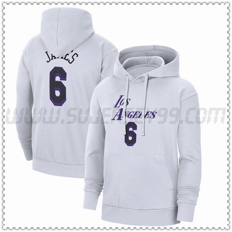 Sudadera con Capucha Los Angeles Lakers Blanco 2023