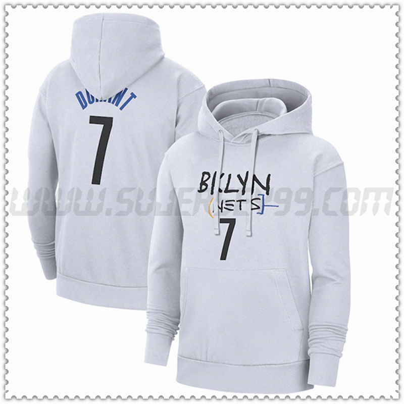 Sudadera con Capucha Brooklyn Nets Blanco 2023