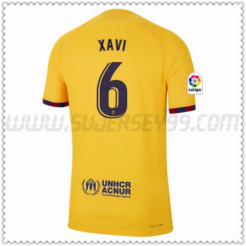 Camiseta Futbol FC Barcelona XAVI #6 Cuatro 2022 2023