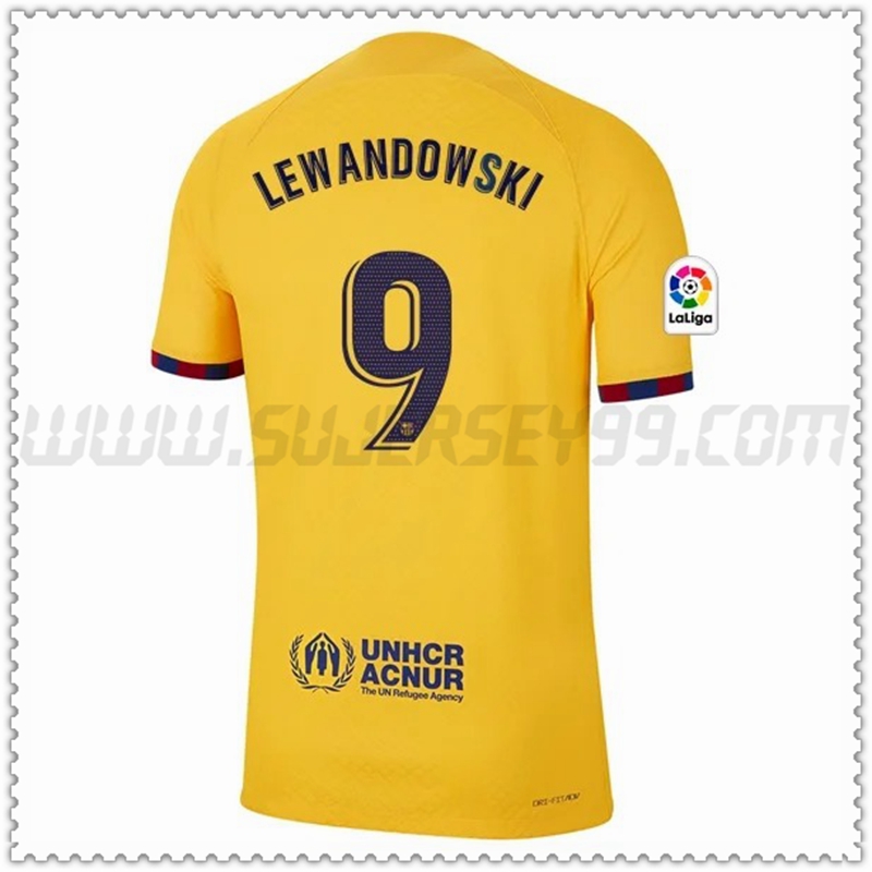 Camiseta Futbol FC Barcelona LEWANDOWSKI #9 Cuatro 2022 2023