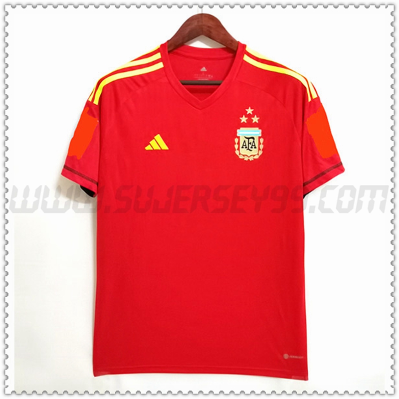 Camiseta Equipo Portero Argentina Rojo 3 Estrellas 2022 2023