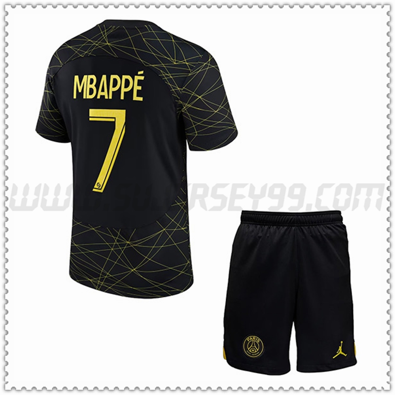 Equipacion del PSG MBAPPÉ #7 Cuatro Ninos 2022 2023