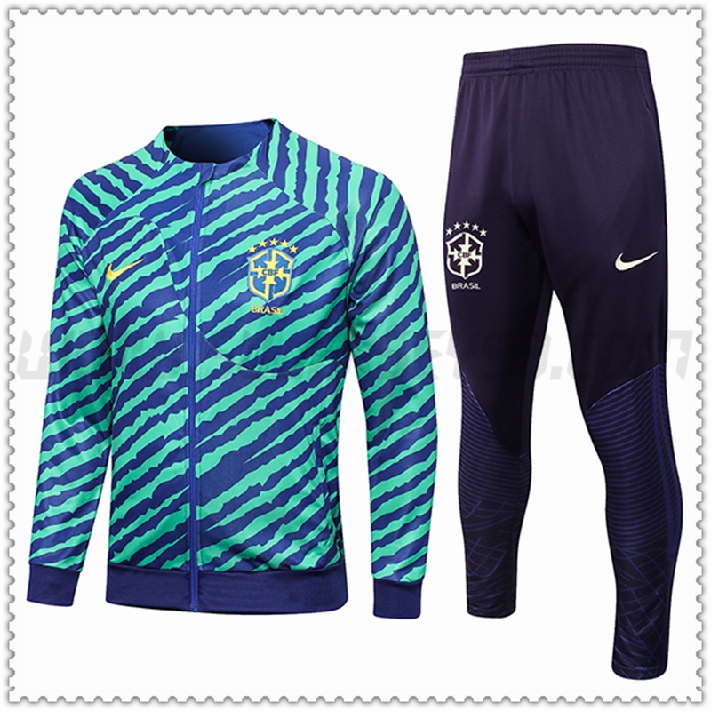 Chaqueta Chandal Futbol Brasil Verde 2022 2023