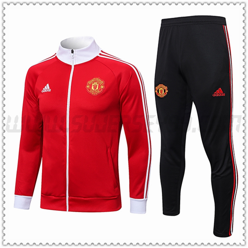 Chaqueta Chandal Futbol Manchester United Rojo 2022 2023