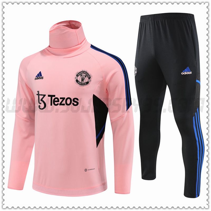 Chandal Futbol Manchester United Cuello Alto Rosa 2022 2023