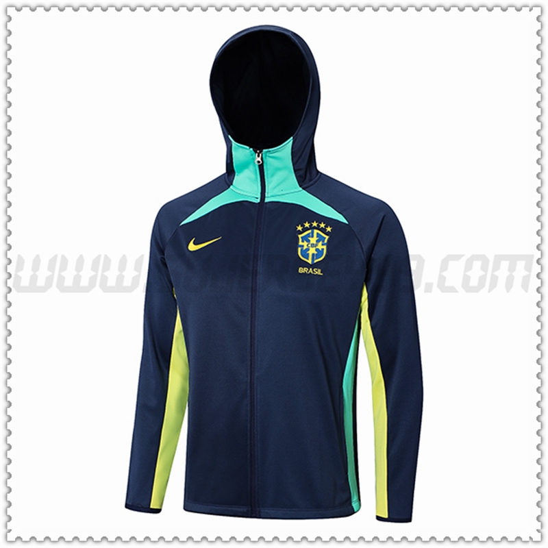 Chaqueta con Capucha Brasil Azul marino 2022 2023