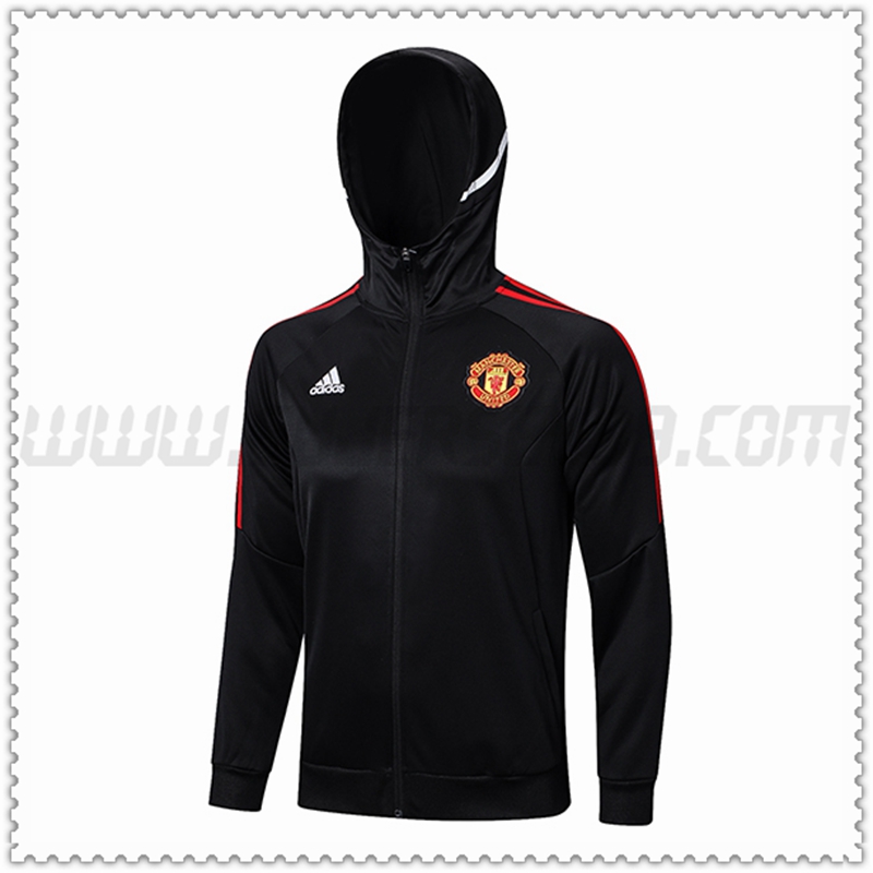 Chaqueta con Capucha Manchester United Negro 2022 2023