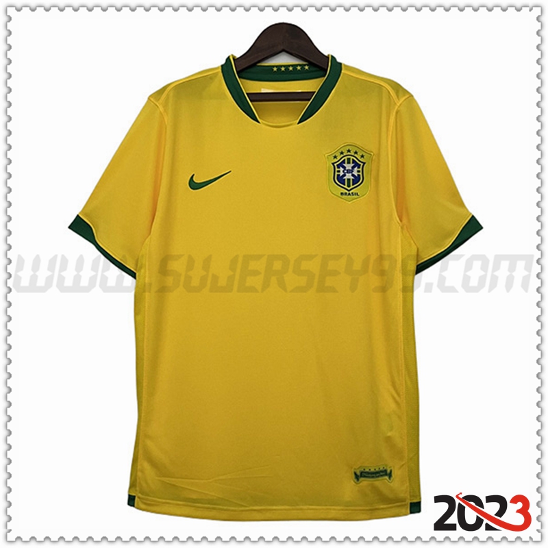 Primera Camiseta Futbol Brasil Retro 2006
