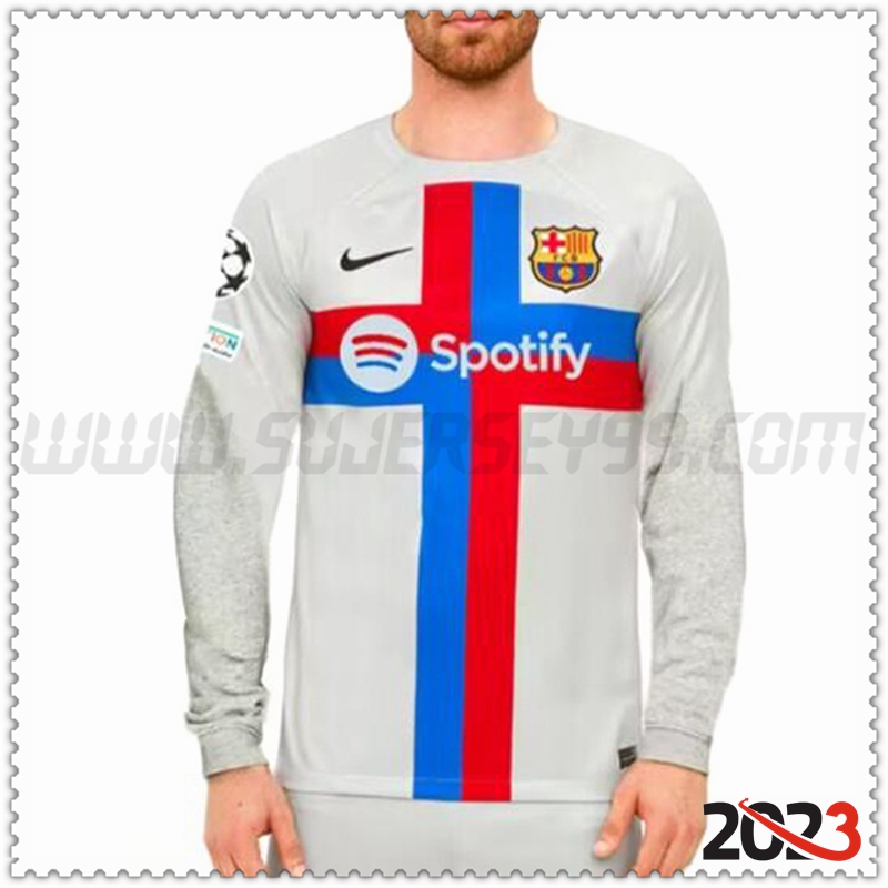 Terza Camiseta Futbol FC Barcelona Manga larga 2023 2024