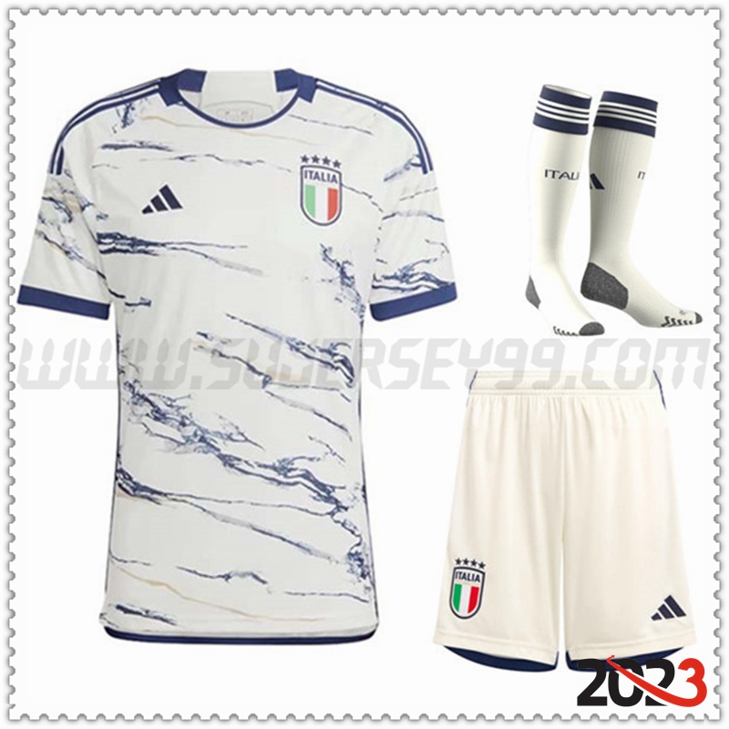 Segunda Equipacion del Italia (Pantalones + Calcetines) 2023 2024