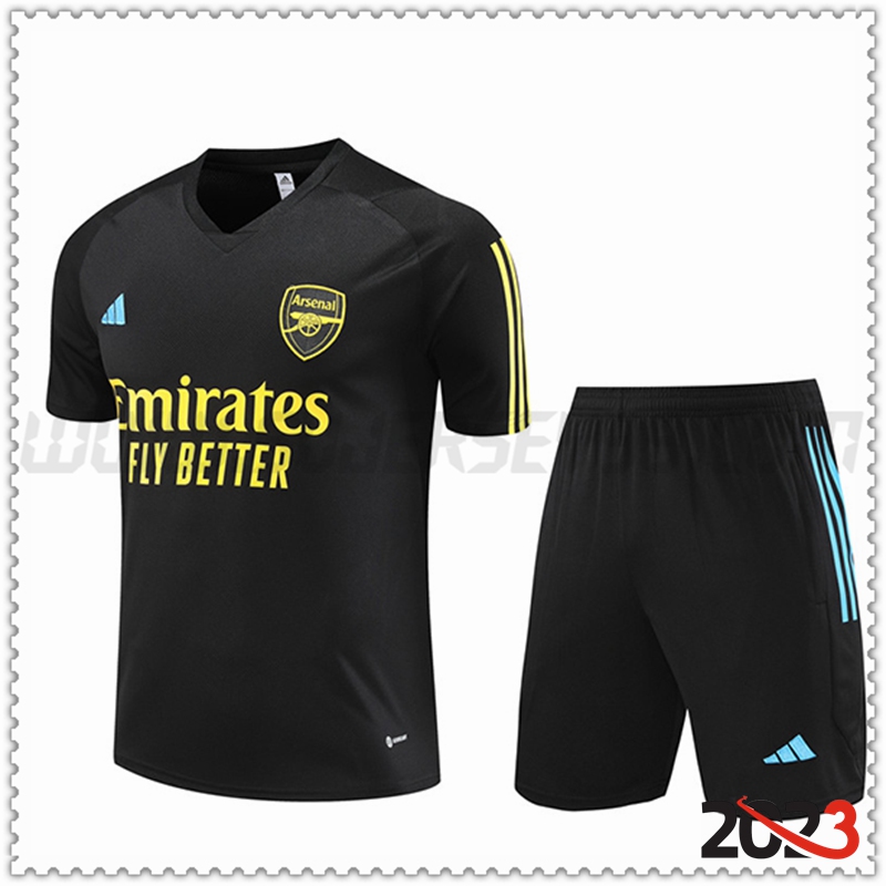 Camiseta Entrenamiento Arsenal + Pantalones cortos Negro 2023 2024