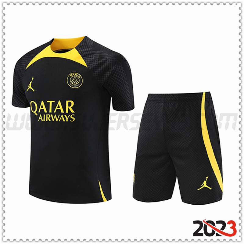 Camiseta Entrenamiento PSG Jordan + Pantalones cortos Negro 2023 2024