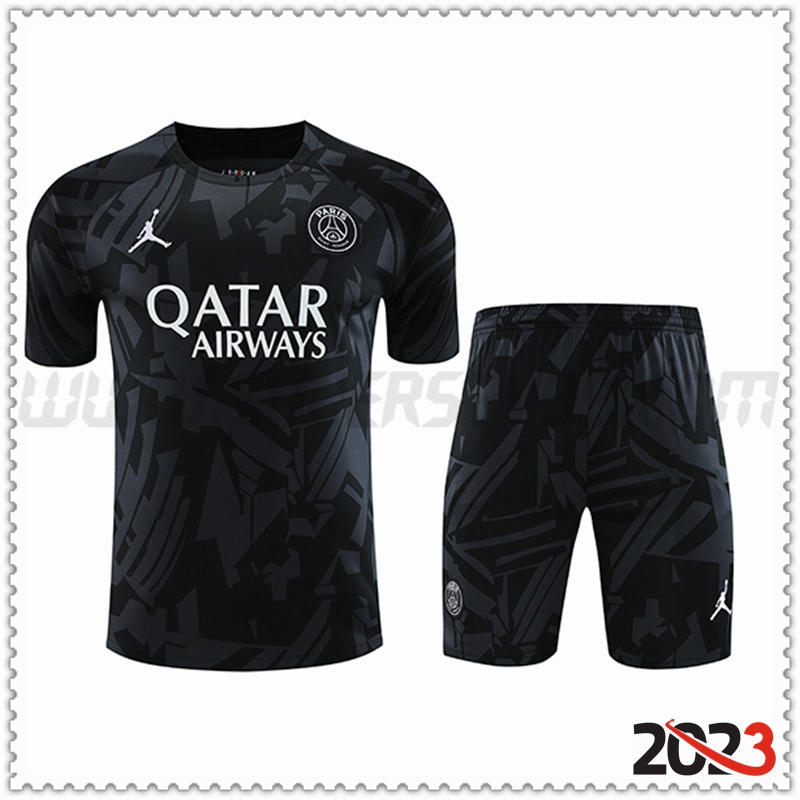 Camiseta Entrenamiento PSG Jordan + Pantalones cortos Negro 2023 2024