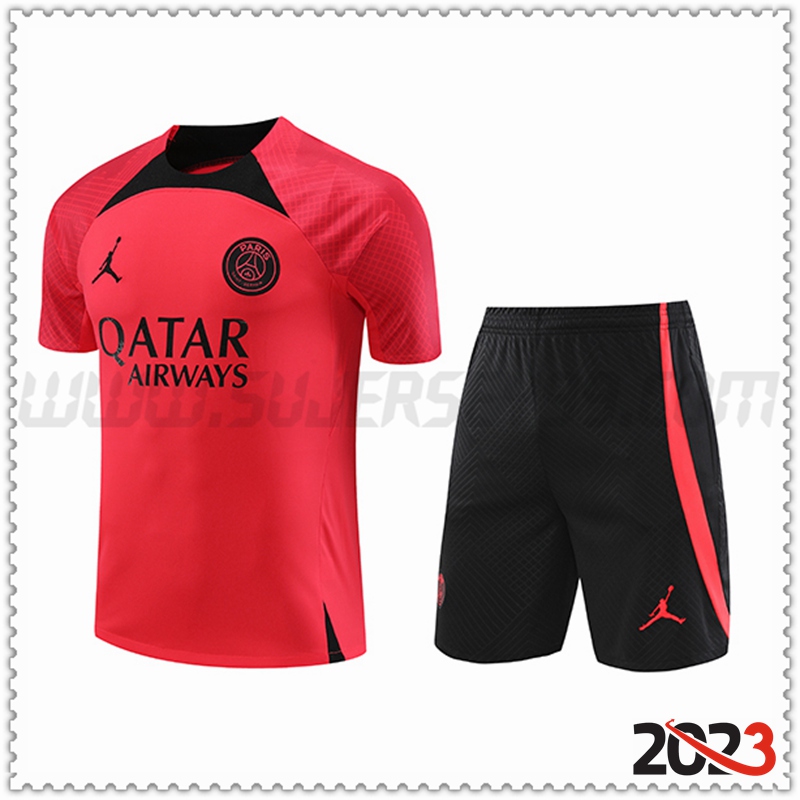 Camiseta Entrenamiento PSG Jordan + Pantalones cortos Rojo 2023 2024