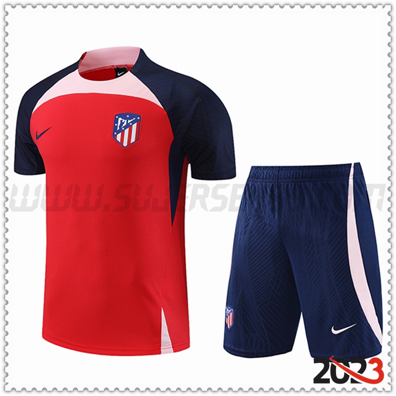 Camiseta Entrenamiento Atletico Madrid + Pantalones cortos Rojo 2023 2024