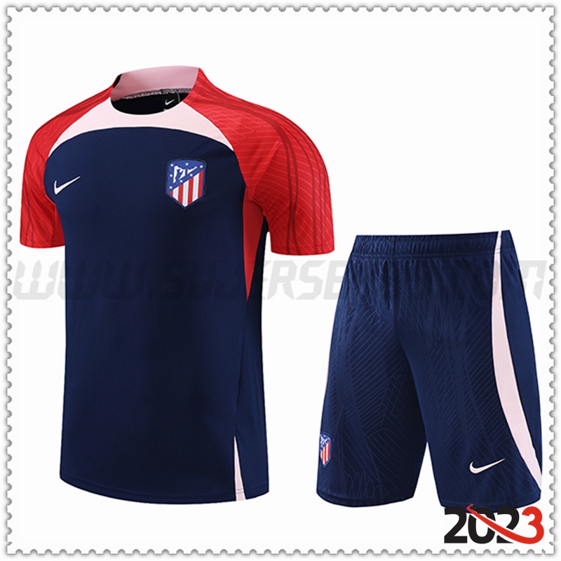 Camiseta Entrenamiento Atletico Madrid + Pantalones cortos Azul Marino 2023 2024