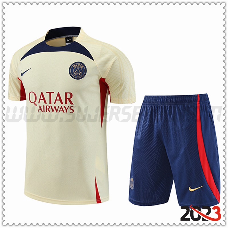 Camiseta Entrenamiento PSG + Pantalones cortos Amarillo 2023 2024