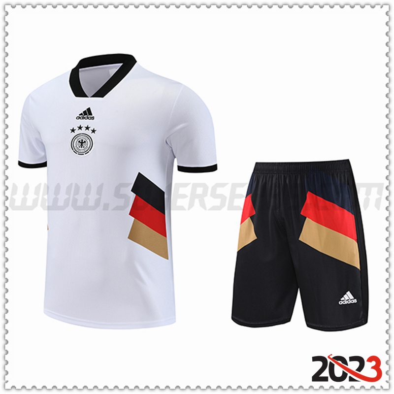 Camiseta Entrenamiento Alemania + Pantalones cortos Blanco 2023 2024