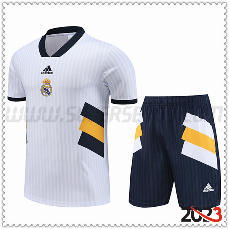 Camiseta Entrenamiento Real Madrid + Pantalones cortos Blanco 2023 2024