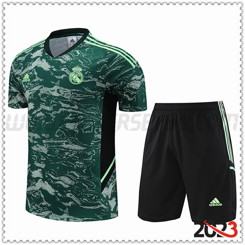 Camiseta Entrenamiento Real Madrid + Pantalones cortos Verde 2023 2024