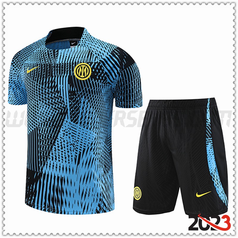 Camiseta Entrenamiento Inter Milan + Pantalones cortos Azul claro 2023 2024