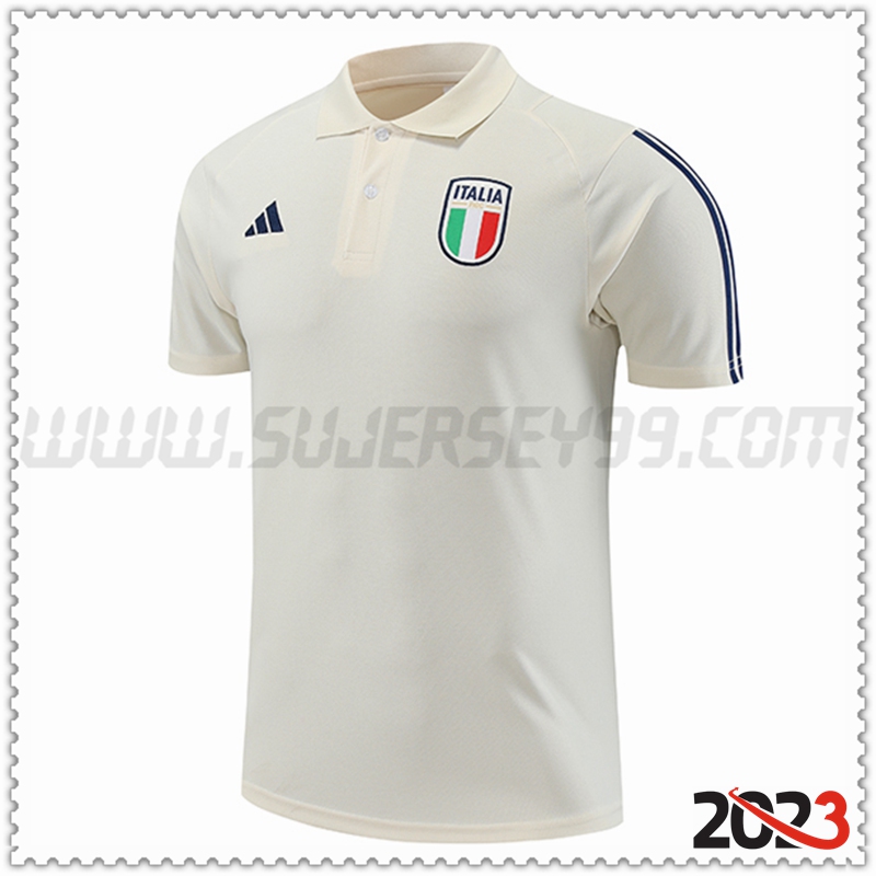 Polo Futbol Italia Blanco 2023 2024