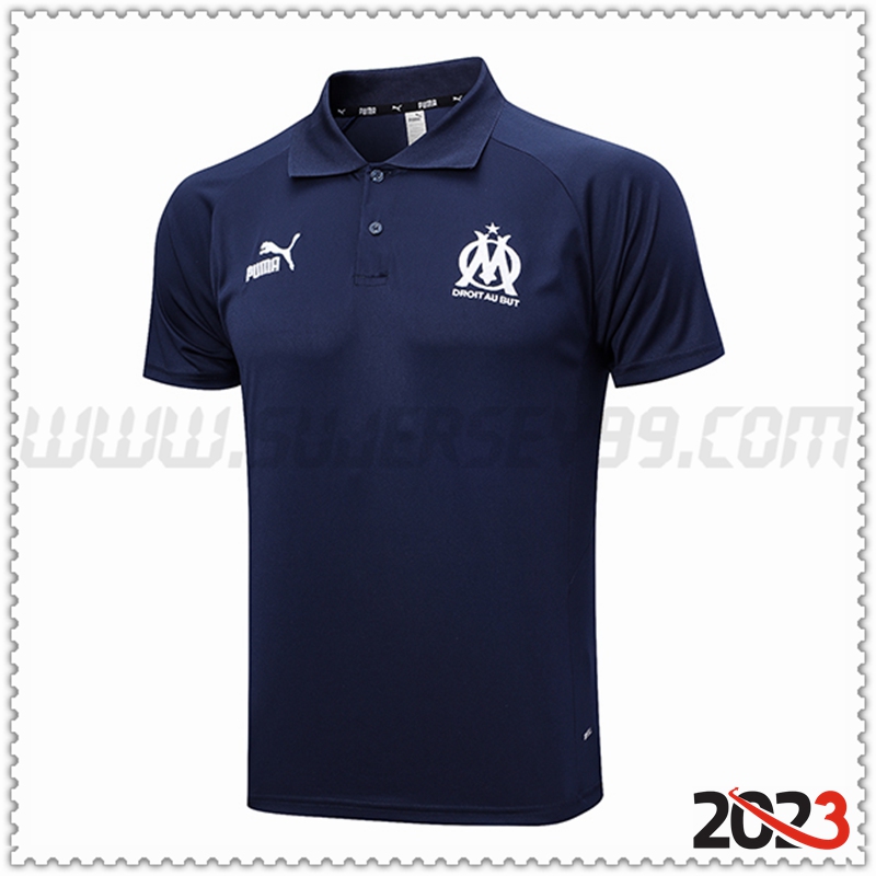 Polo Futbol Marsella Azul Marino 2023 2024